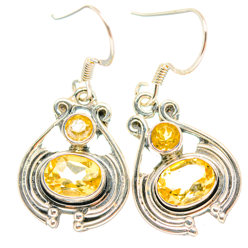 Citrine Earrings handcrafted by Ana Silver Co - EARR429256 - Photo 2