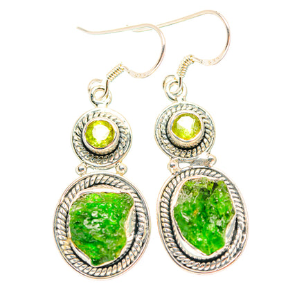 Chrome Diopside Earrings handcrafted by Ana Silver Co - EARR429269 - Photo 2