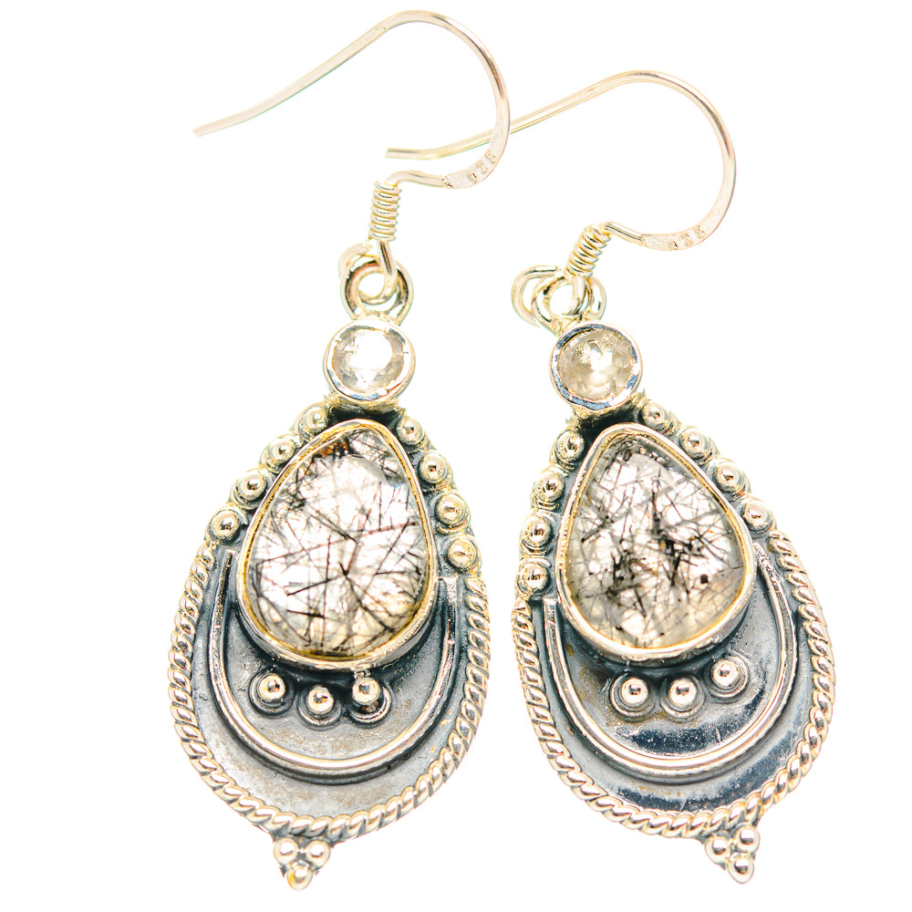 Tourmalinated Quartz Earrings handcrafted by Ana Silver Co - EARR429276 - Photo 2