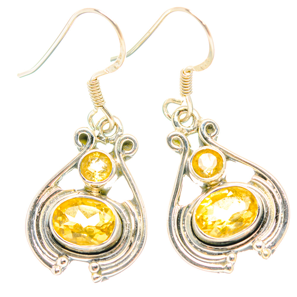 Citrine Earrings handcrafted by Ana Silver Co - EARR429278 - Photo 2