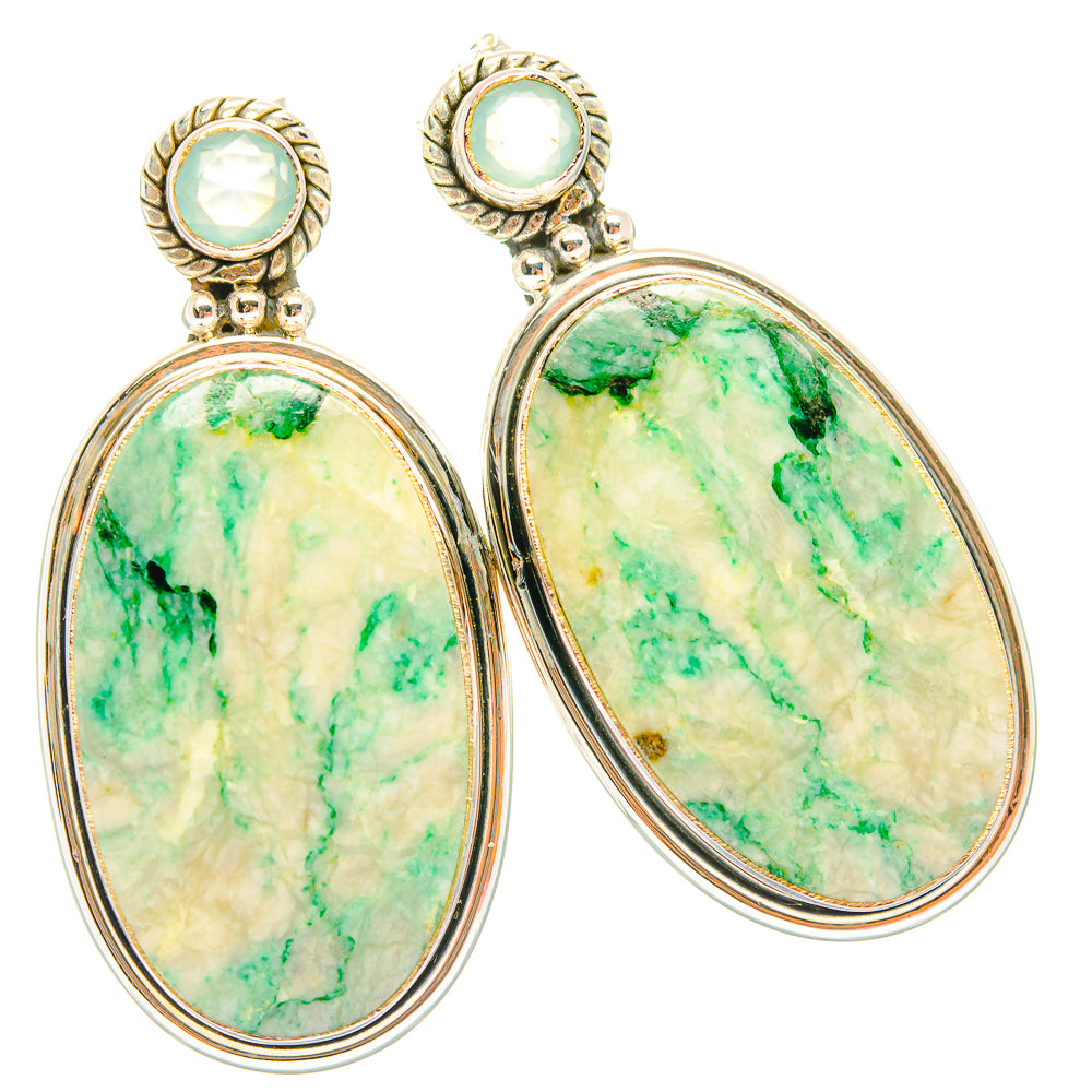 Green Jasper Earrings handcrafted by Ana Silver Co - EARR429286 - Photo 2
