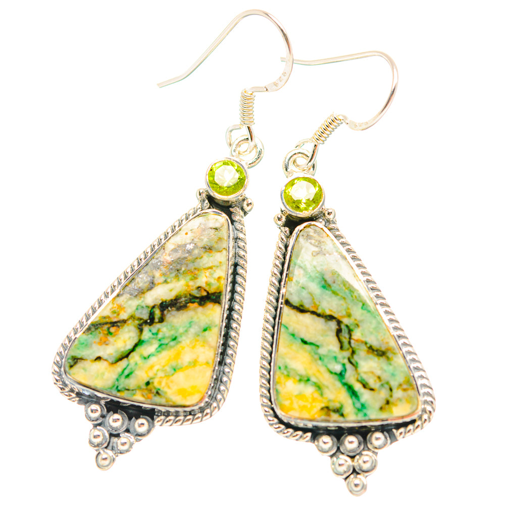 Green Jasper Earrings handcrafted by Ana Silver Co - EARR429293 - Photo 2