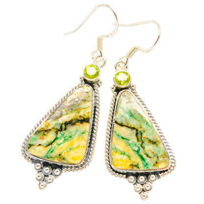 Green Jasper Earrings handcrafted by Ana Silver Co - EARR429293 - Photo 2