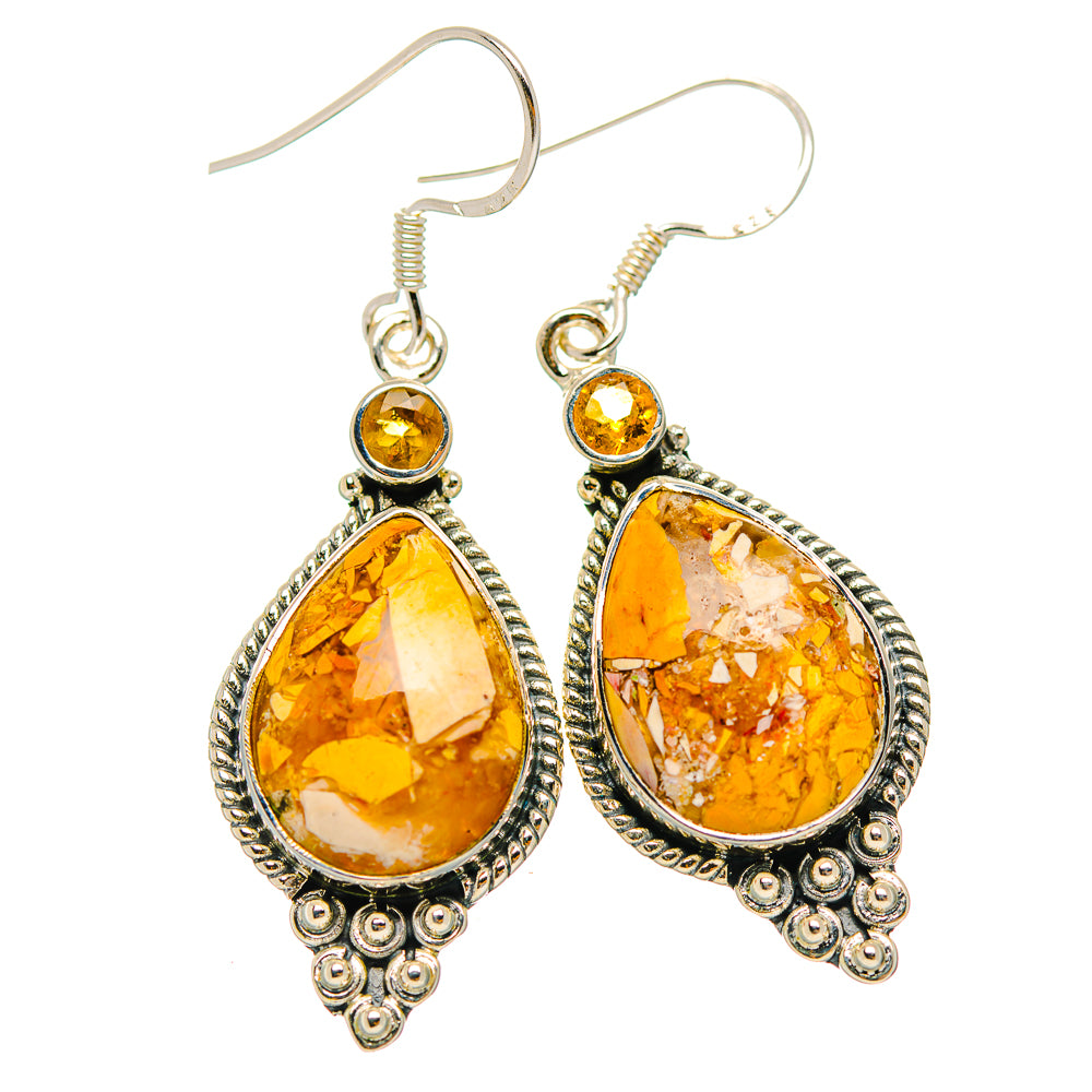 Brecciated Mookaite Earrings handcrafted by Ana Silver Co - EARR429317 - Photo 2