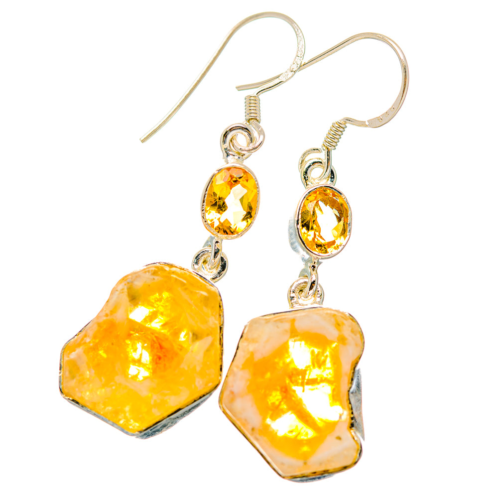Citrine Earrings handcrafted by Ana Silver Co - EARR429319 - Photo 2