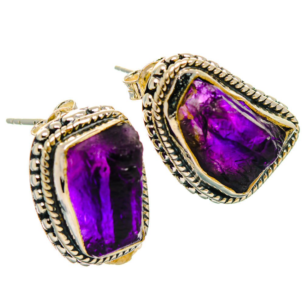Amethyst Earrings handcrafted by Ana Silver Co - EARR429325 - Photo 2