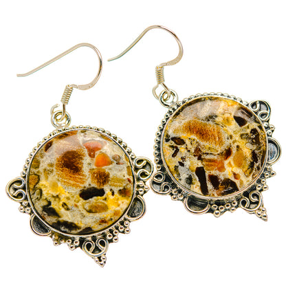 Plume Agate Earrings handcrafted by Ana Silver Co - EARR429326 - Photo 2
