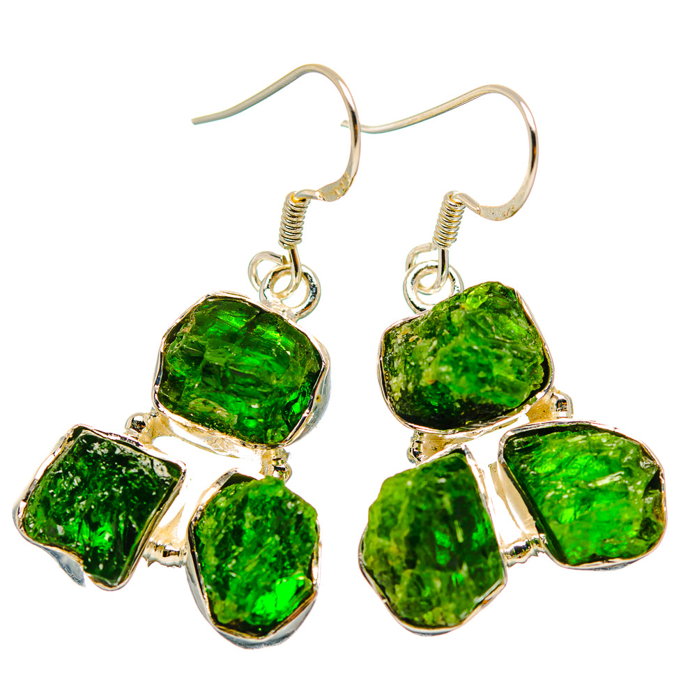 Chrome Diopside Earrings handcrafted by Ana Silver Co - EARR429335 - Photo 2