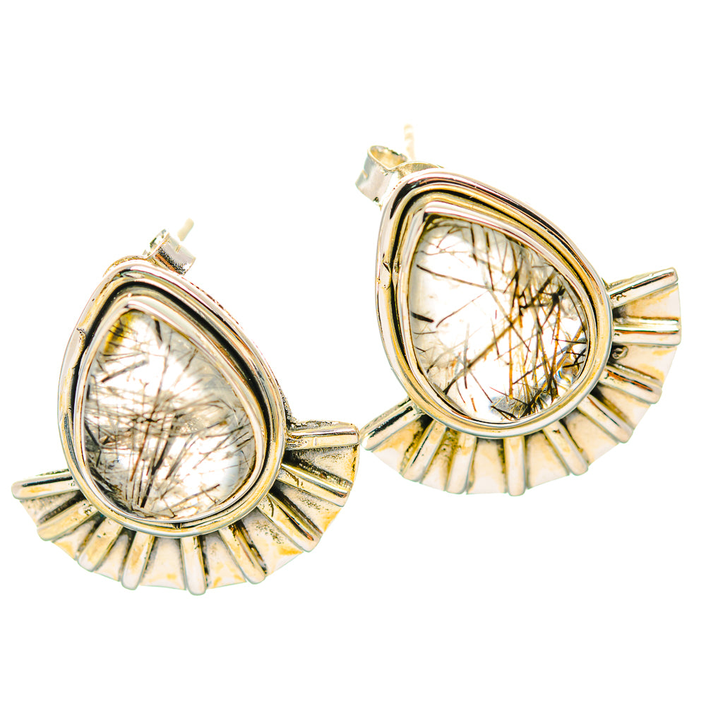 Tourmalinated Quartz Earrings handcrafted by Ana Silver Co - EARR429350 - Photo 2
