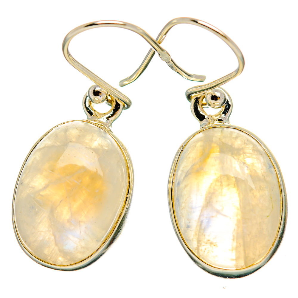 Rainbow Moonstone Earrings handcrafted by Ana Silver Co - EARR429367 - Photo 2