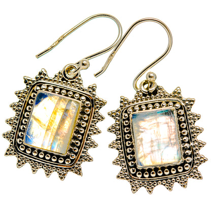 Rainbow Moonstone Earrings handcrafted by Ana Silver Co - EARR429378 - Photo 2