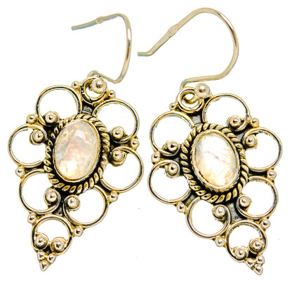 Rainbow Moonstone Earrings handcrafted by Ana Silver Co - EARR429390 - Photo 2