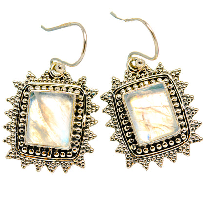 Rainbow Moonstone Earrings handcrafted by Ana Silver Co - EARR429392 - Photo 2
