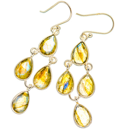 Labradorite Earrings handcrafted by Ana Silver Co - EARR429396 - Photo 2