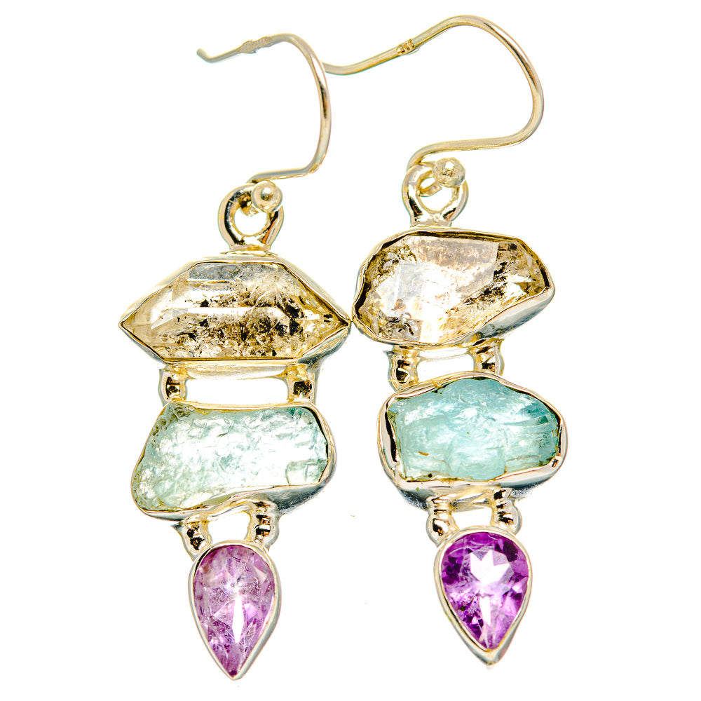 Herkimer Diamond Earrings handcrafted by Ana Silver Co - EARR429399 - Photo 2