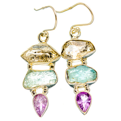 Herkimer Diamond Earrings handcrafted by Ana Silver Co - EARR429399 - Photo 2