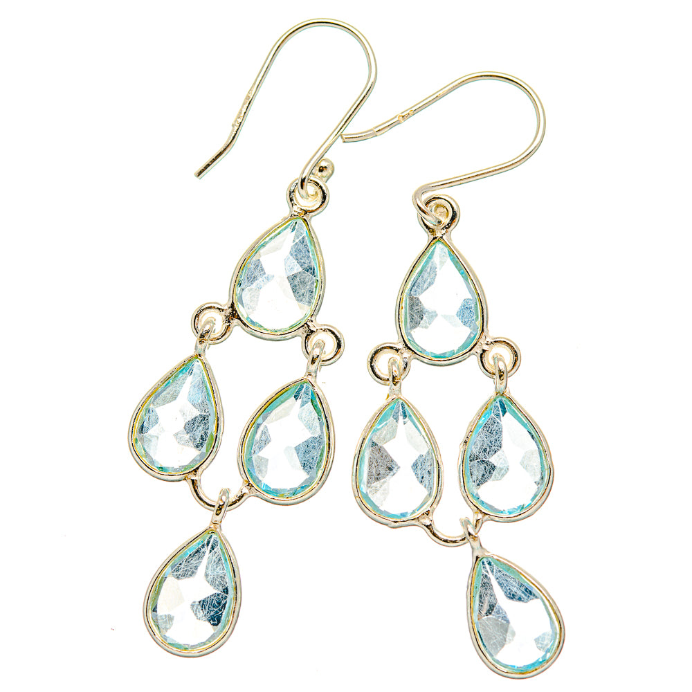 Blue Topaz Earrings handcrafted by Ana Silver Co - EARR429405 - Photo 2