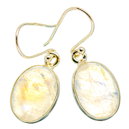 Rainbow Moonstone Earrings handcrafted by Ana Silver Co - EARR429407 - Photo 2