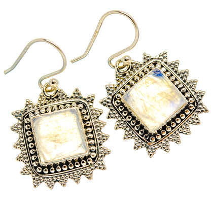 Rainbow Moonstone Earrings handcrafted by Ana Silver Co - EARR429408 - Photo 2