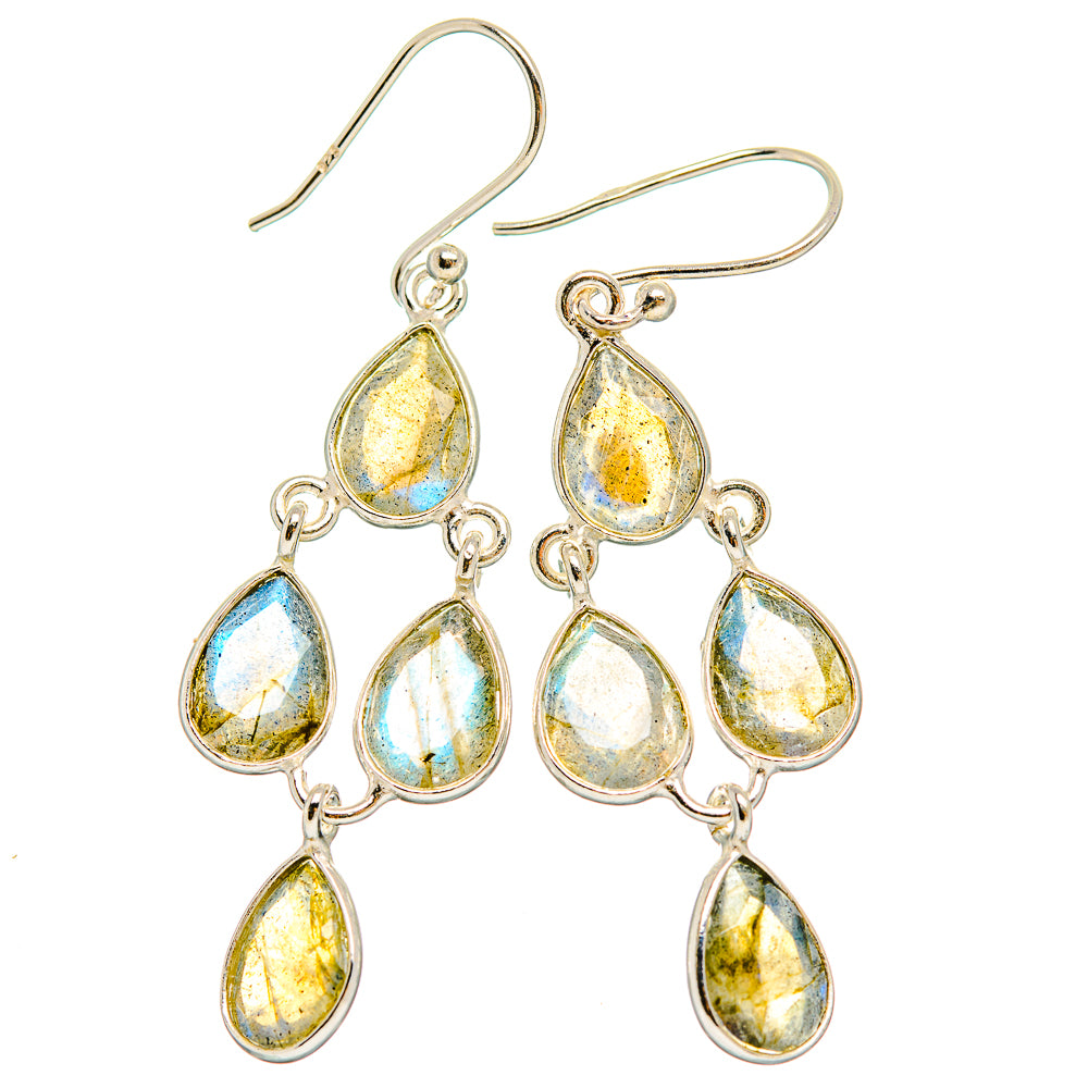 Labradorite Earrings handcrafted by Ana Silver Co - EARR429409 - Photo 2