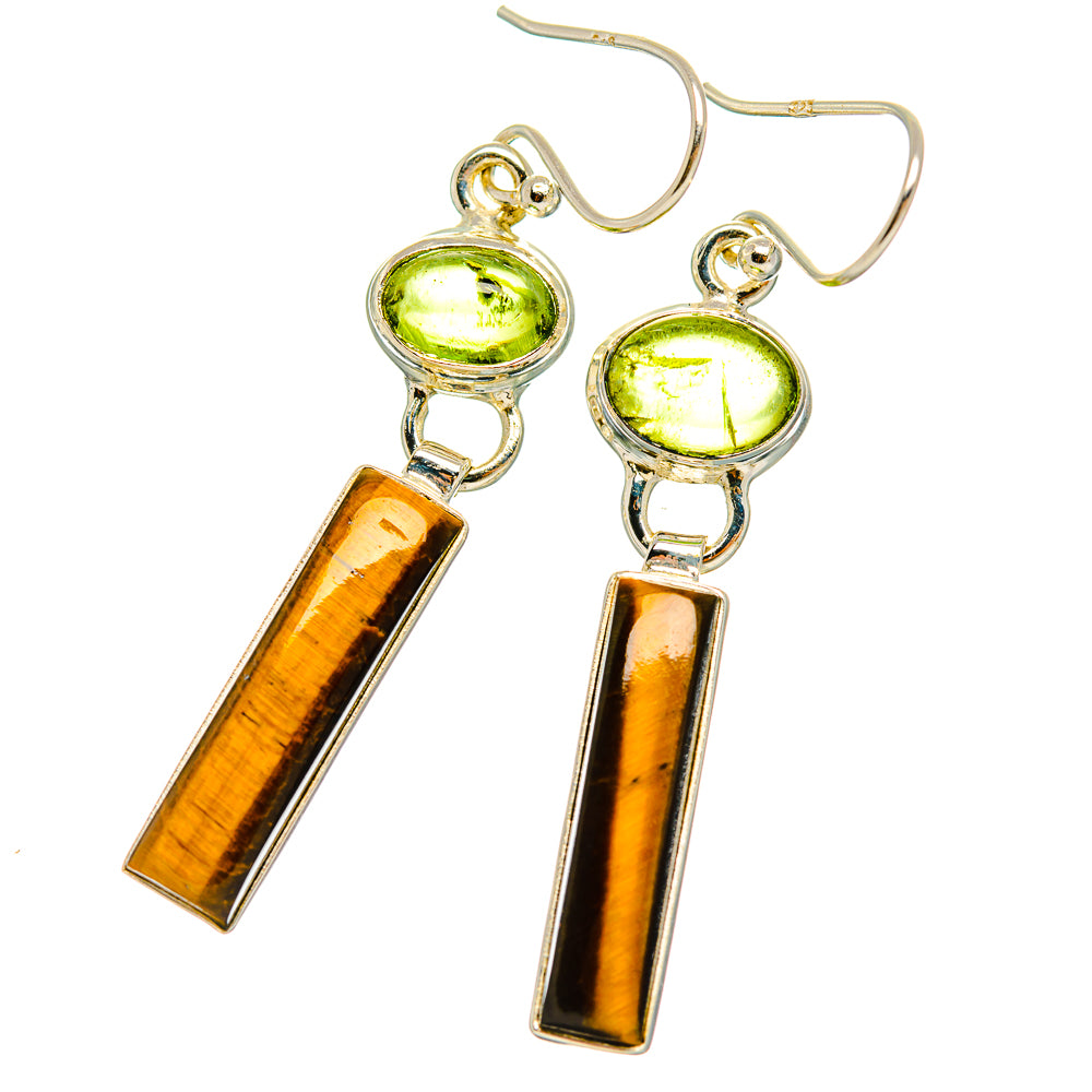 Tiger Eye Earrings handcrafted by Ana Silver Co - EARR429411 - Photo 2
