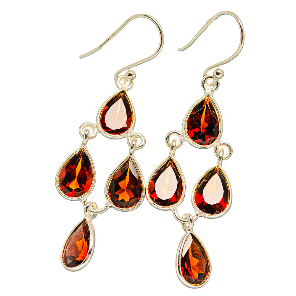 Garnet Earrings handcrafted by Ana Silver Co - EARR429413 - Photo 2