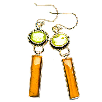 Tiger Eye Earrings handcrafted by Ana Silver Co - EARR429415 - Photo 2