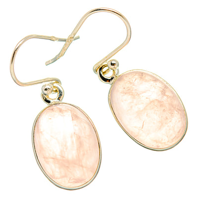 Rose Quartz Earrings handcrafted by Ana Silver Co - EARR429419 - Photo 2