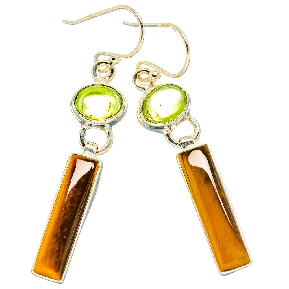 Tiger Eye Earrings handcrafted by Ana Silver Co - EARR429428 - Photo 2