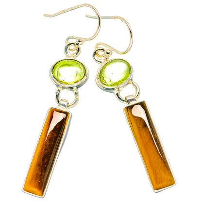 Tiger Eye Earrings handcrafted by Ana Silver Co - EARR429428 - Photo 2