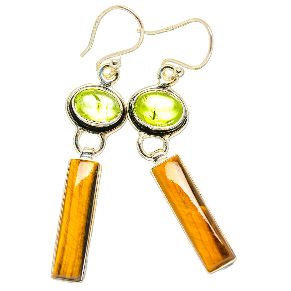 Tiger Eye Earrings handcrafted by Ana Silver Co - EARR429430 - Photo 2