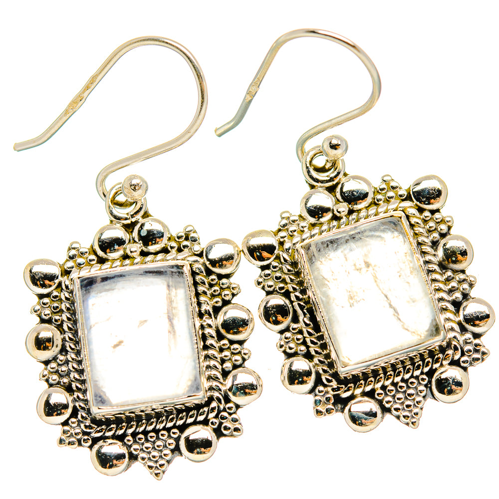 Rainbow Moonstone Earrings handcrafted by Ana Silver Co - EARR429453 - Photo 2