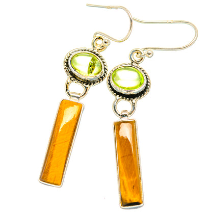 Tiger Eye Earrings handcrafted by Ana Silver Co - EARR429455 - Photo 2