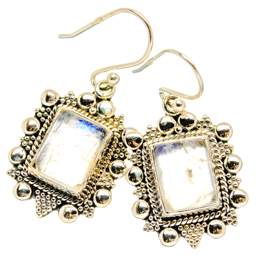 Rainbow Moonstone Earrings handcrafted by Ana Silver Co - EARR429464 - Photo 2