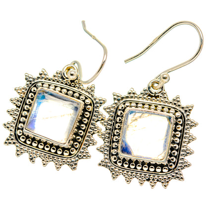 Rainbow Moonstone Earrings handcrafted by Ana Silver Co - EARR429486 - Photo 2