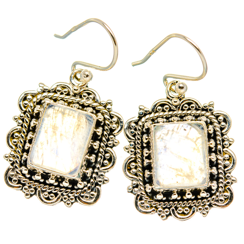 Rainbow Moonstone Earrings handcrafted by Ana Silver Co - EARR429492 - Photo 2