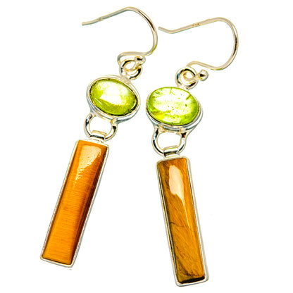 Tiger Eye Earrings handcrafted by Ana Silver Co - EARR429493 - Photo 2