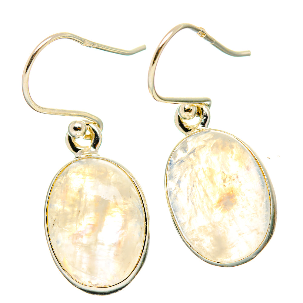 Rainbow Moonstone Earrings handcrafted by Ana Silver Co - EARR429494 - Photo 2