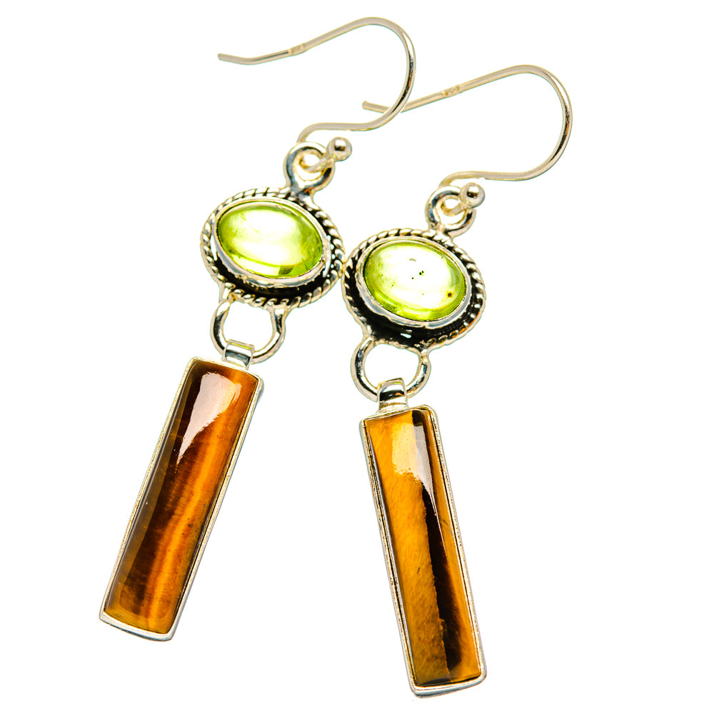 Tiger Eye Earrings handcrafted by Ana Silver Co - EARR429500 - Photo 2