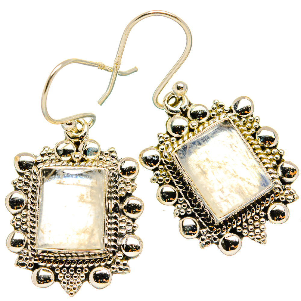 Rainbow Moonstone Earrings handcrafted by Ana Silver Co - EARR429501 - Photo 2