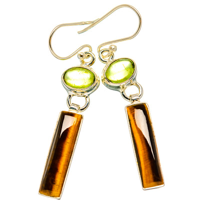 Tiger Eye Earrings handcrafted by Ana Silver Co - EARR429507 - Photo 2