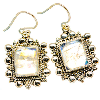 Rainbow Moonstone Earrings handcrafted by Ana Silver Co - EARR429511 - Photo 2