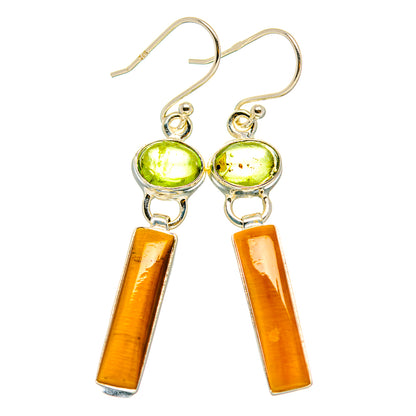 Tiger Eye Earrings handcrafted by Ana Silver Co - EARR429512 - Photo 2
