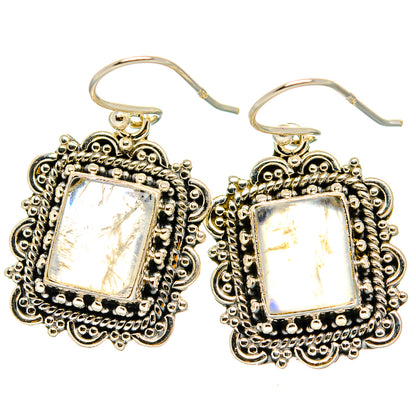 Rainbow Moonstone Earrings handcrafted by Ana Silver Co - EARR429513 - Photo 2