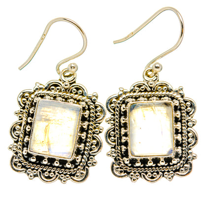 Rainbow Moonstone Earrings handcrafted by Ana Silver Co - EARR429515 - Photo 2