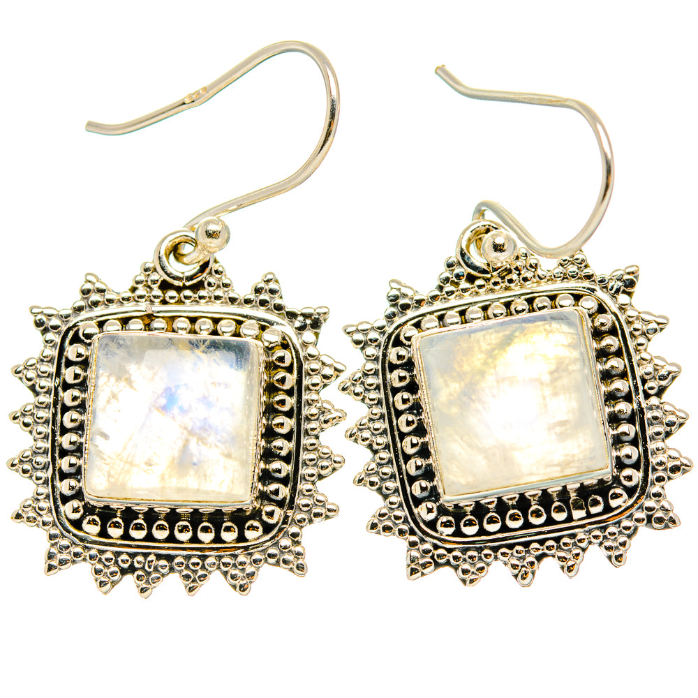 Rainbow Moonstone Earrings handcrafted by Ana Silver Co - EARR429520 - Photo 2