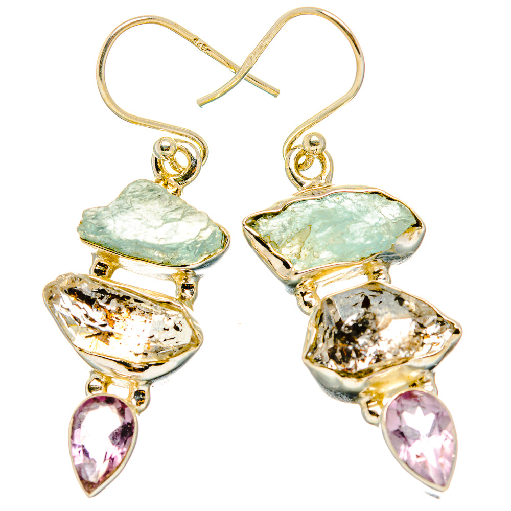 Herkimer Diamond Earrings handcrafted by Ana Silver Co - EARR429524 - Photo 2