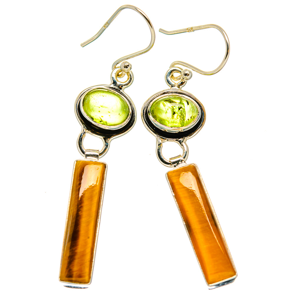 Tiger Eye Earrings handcrafted by Ana Silver Co - EARR429526 - Photo 2