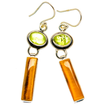 Tiger Eye Earrings handcrafted by Ana Silver Co - EARR429526 - Photo 2