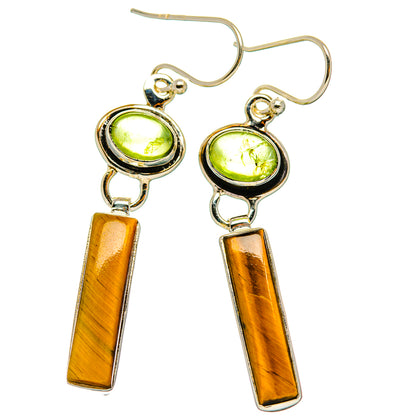 Tiger Eye Earrings handcrafted by Ana Silver Co - EARR429529 - Photo 2
